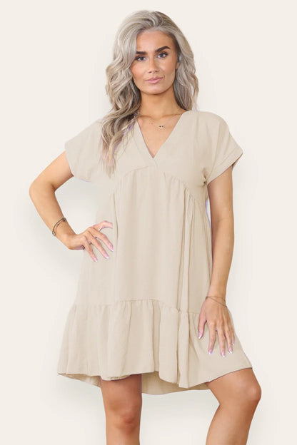 Fancy Style Tiered Smock Dress