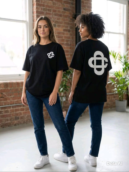 Women's Logo T Shirt Ladies Oversized Baggy Fit Short Sleeve T-shirt Tee Tops