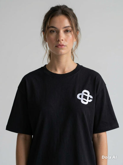 Women's Logo T Shirt Ladies Oversized Baggy Fit Short Sleeve T-shirt Tee Tops