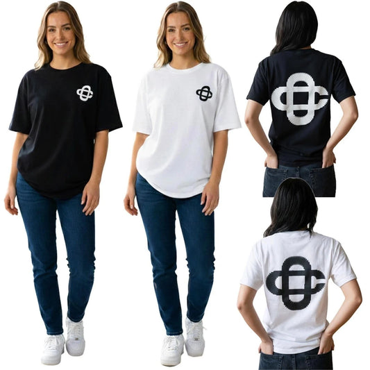 Women's Logo T Shirt Ladies Oversized Baggy Fit Short Sleeve T-shirt Tee Tops