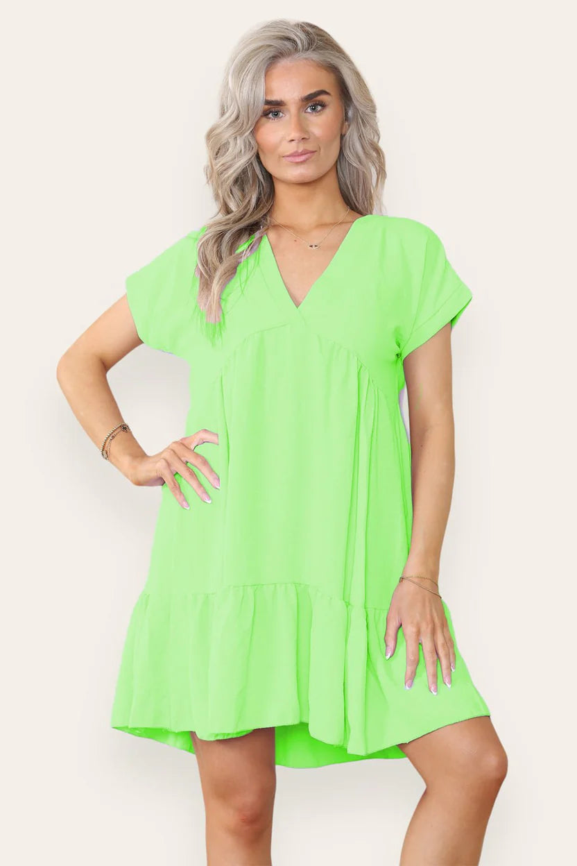 Fancy Style Tiered Smock Dress