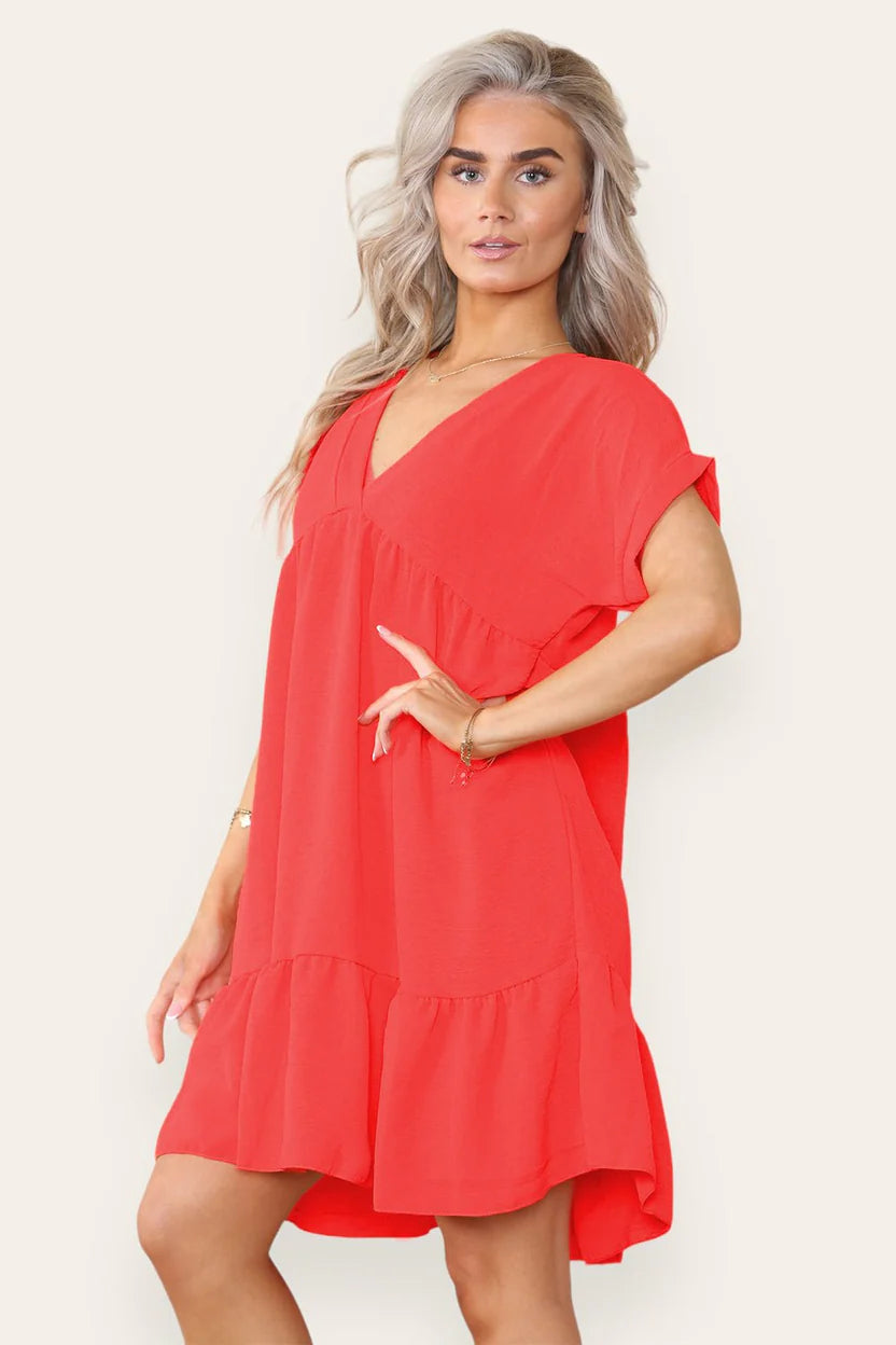 Fancy Style Tiered Smock Dress
