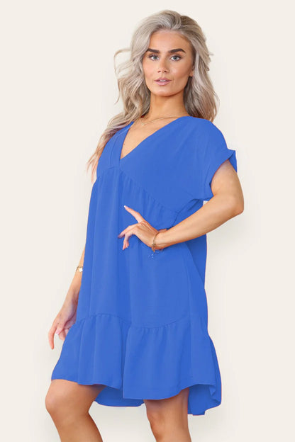 Fancy Style Tiered Smock Dress