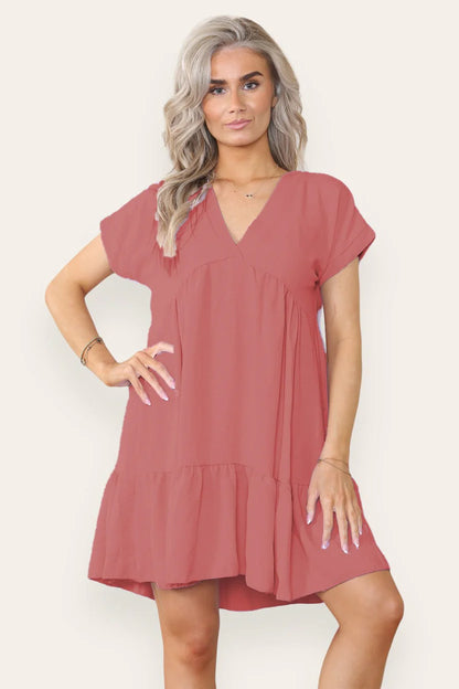 Fancy Style Tiered Smock Dress