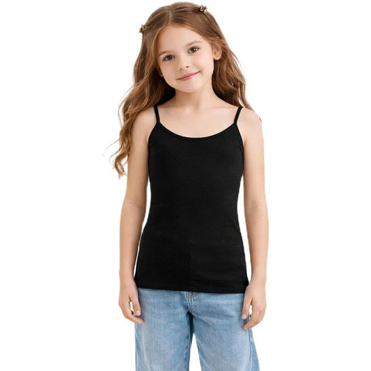 Ailaa Fashion Girls' Basic Strap Camisole Tank Top in Soft Jersey Fabric with Spaghetti Straps for Kids Sizes 5-13