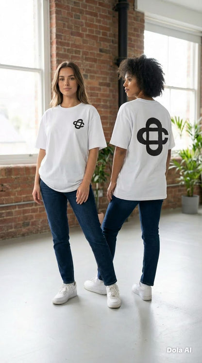 Women's Logo T Shirt Ladies Oversized Baggy Fit Short Sleeve T-shirt Tee Tops