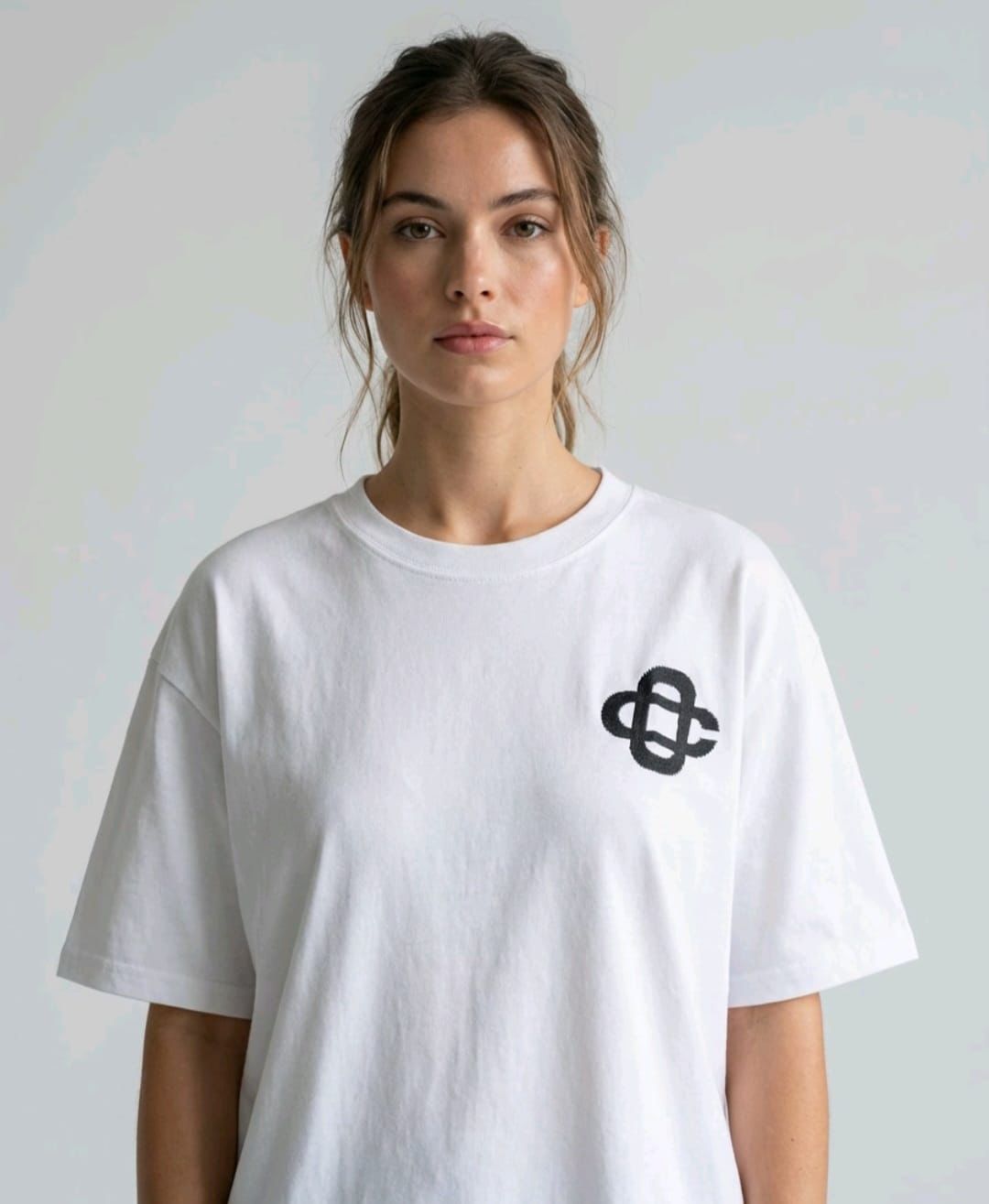 Women's Logo T Shirt Ladies Oversized Baggy Fit Short Sleeve T-shirt Tee Tops